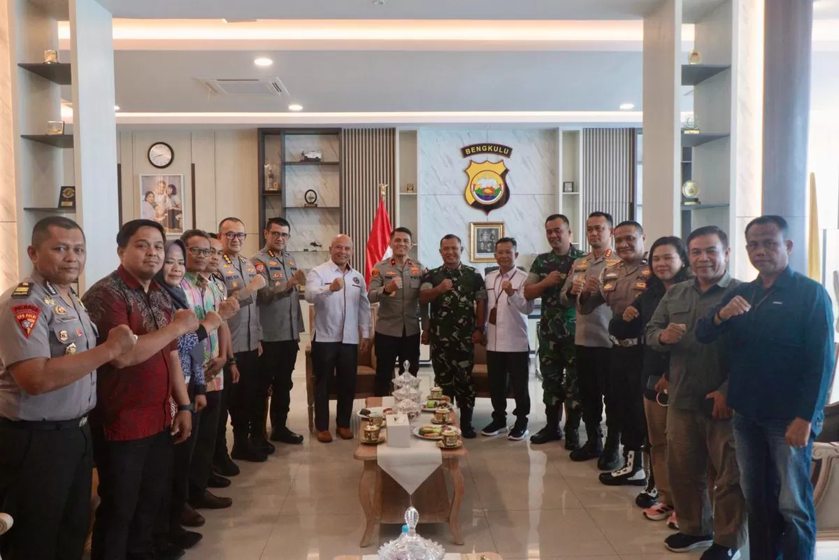Kapolda Bengkuli menerima kunjungan Danrem 041 Gamas terkait kejuaraan Judo Piala KASAD .(Foto/Ist) 