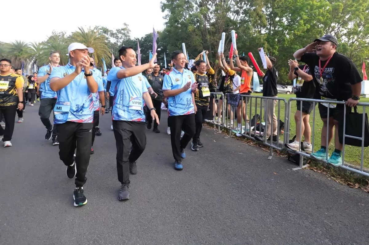 Kapolda Sumsel dan Firkompinda sapa ribuan peserta Bhayangkara RUN perkuat kolaborssi dan solidaritas Bumu Sriwijaya (Foto/Ist(