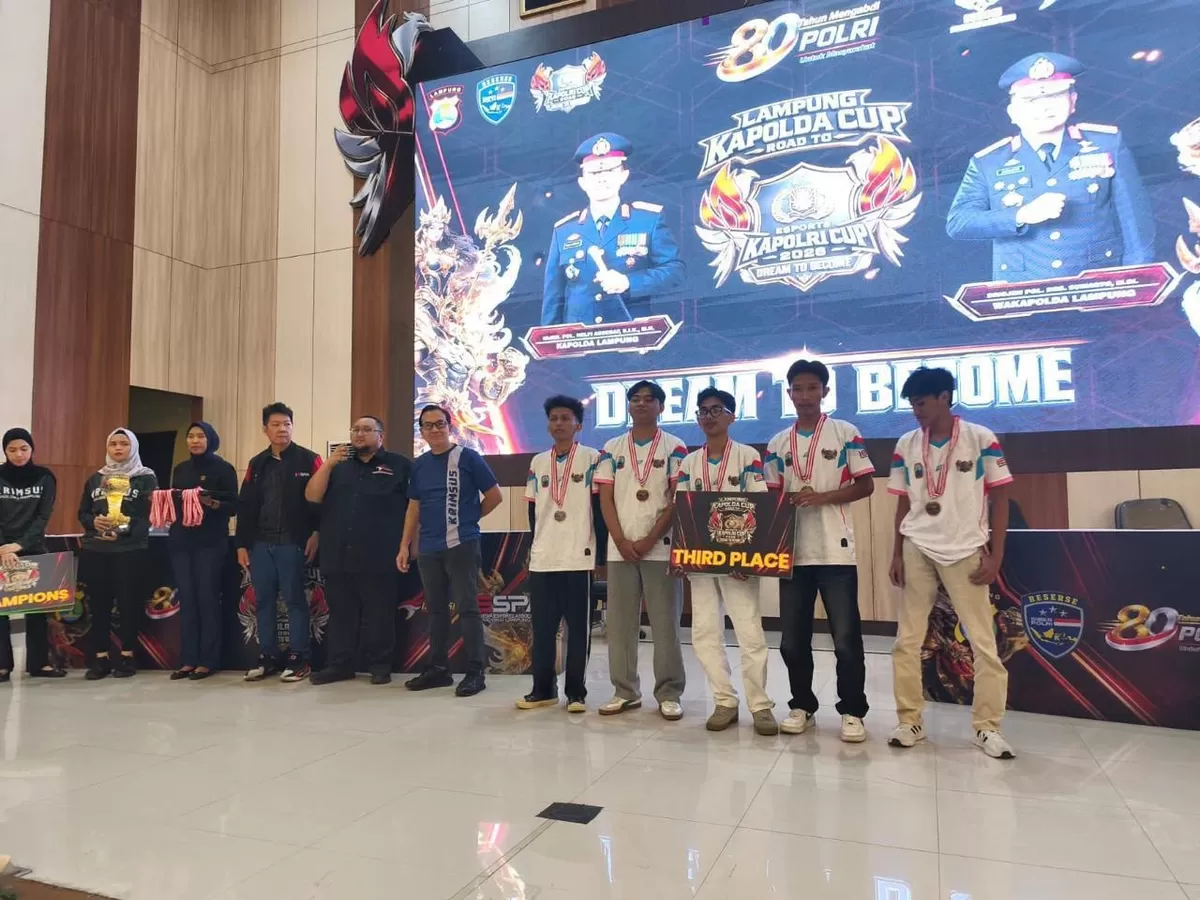 Polres Lampung Tulang Bawang juara pertama  kejuaraqn E -spot Kapolda Lampung Cup  tahun 2026.( Foto/Ist)