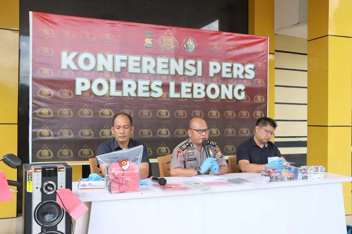 Kepolisian Resort (Polres) Lebong, Bengkulu mwnggelar keterangan pers has Operasi  Musang Nala 2026 (Foto/Ist)   