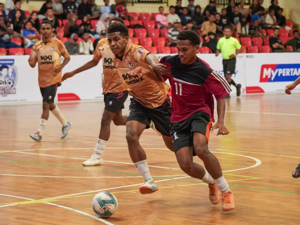 MyPertamina Futsal Competition 2026 yang berlangsung meriah di GOR Cenderawasih (Pertamina)