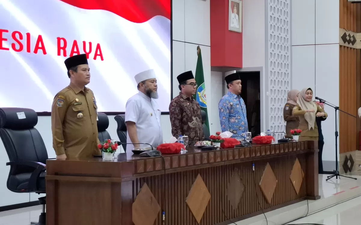 Gubernur Bengkulu, Hepmi Hasan menghadri acara  Entry Meeting Ombudsman Bengkulu. (Foto/Ist)
