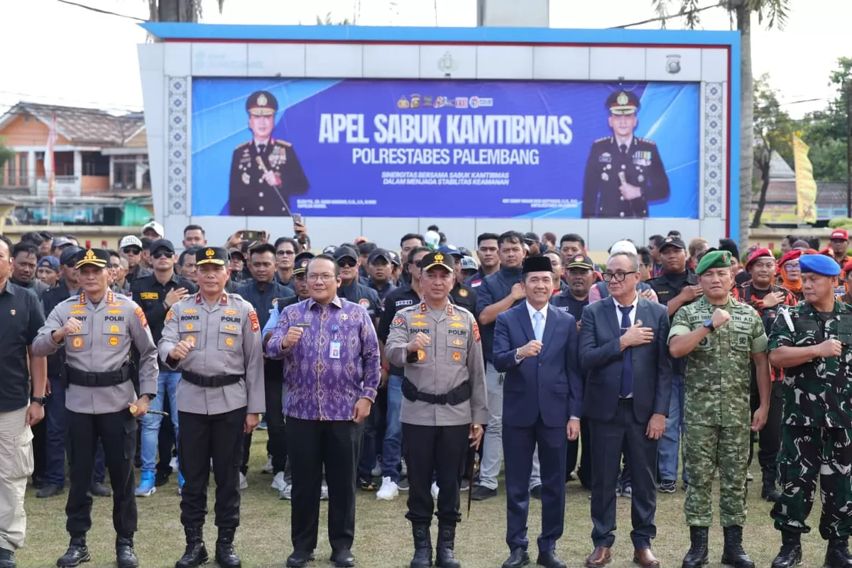 Apel Sabuk Kamtibmas di jajaran Polda Sumqtera Selatan.(Foto/Ist)
