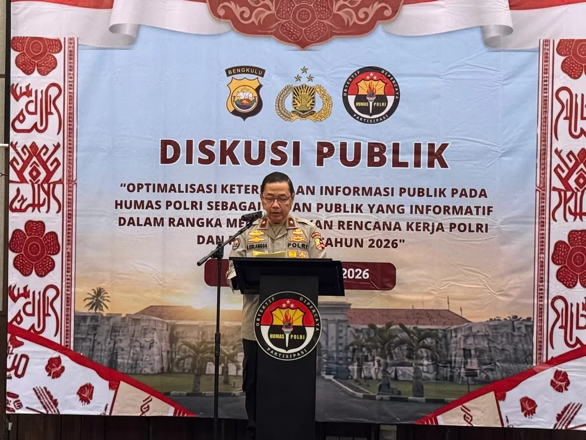 Wakapolda Bengkulu buka acara keterbukaan informasi.(Foto/Ist(