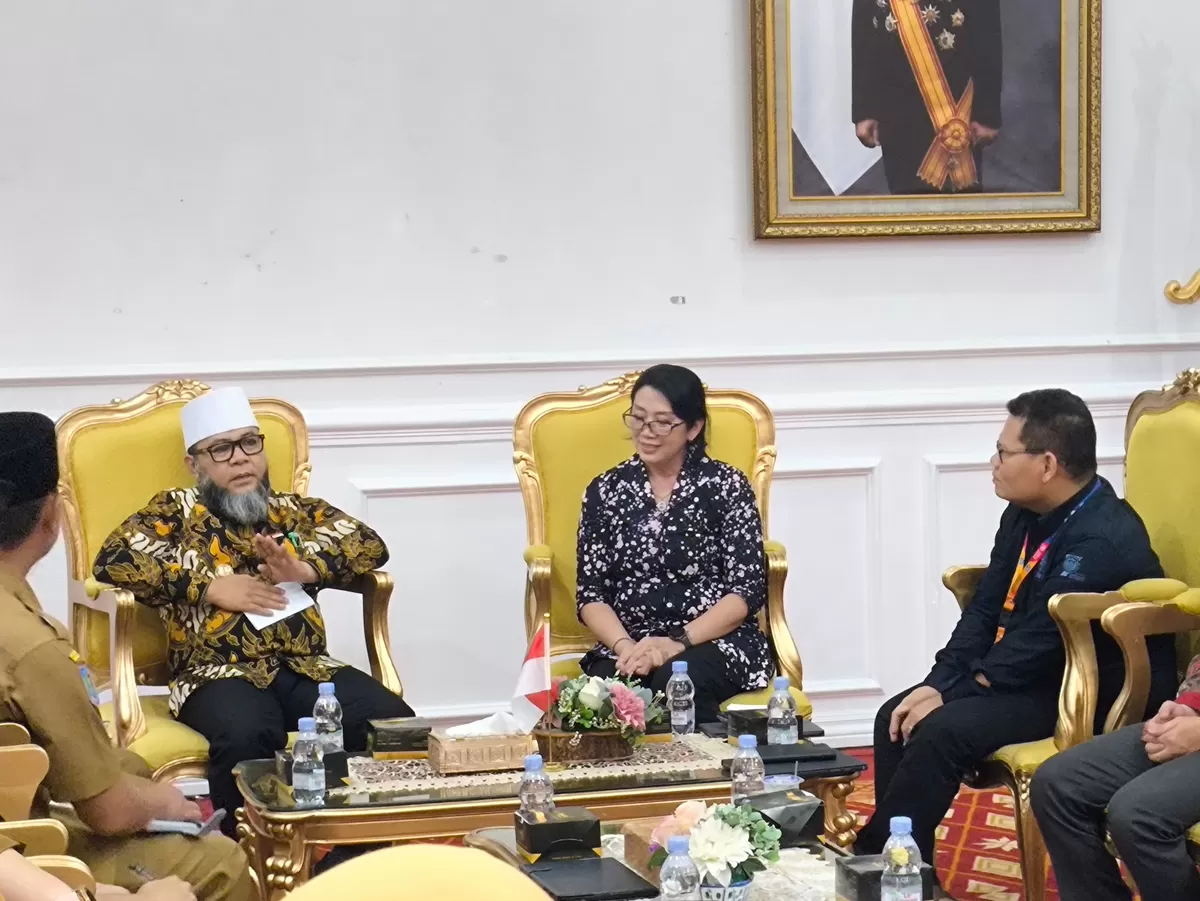 Gubernurr Bebgkulu Helmi Hasan menerima audensi Kepala BKN  Regional VVII Palembang.(Foto/Ist)