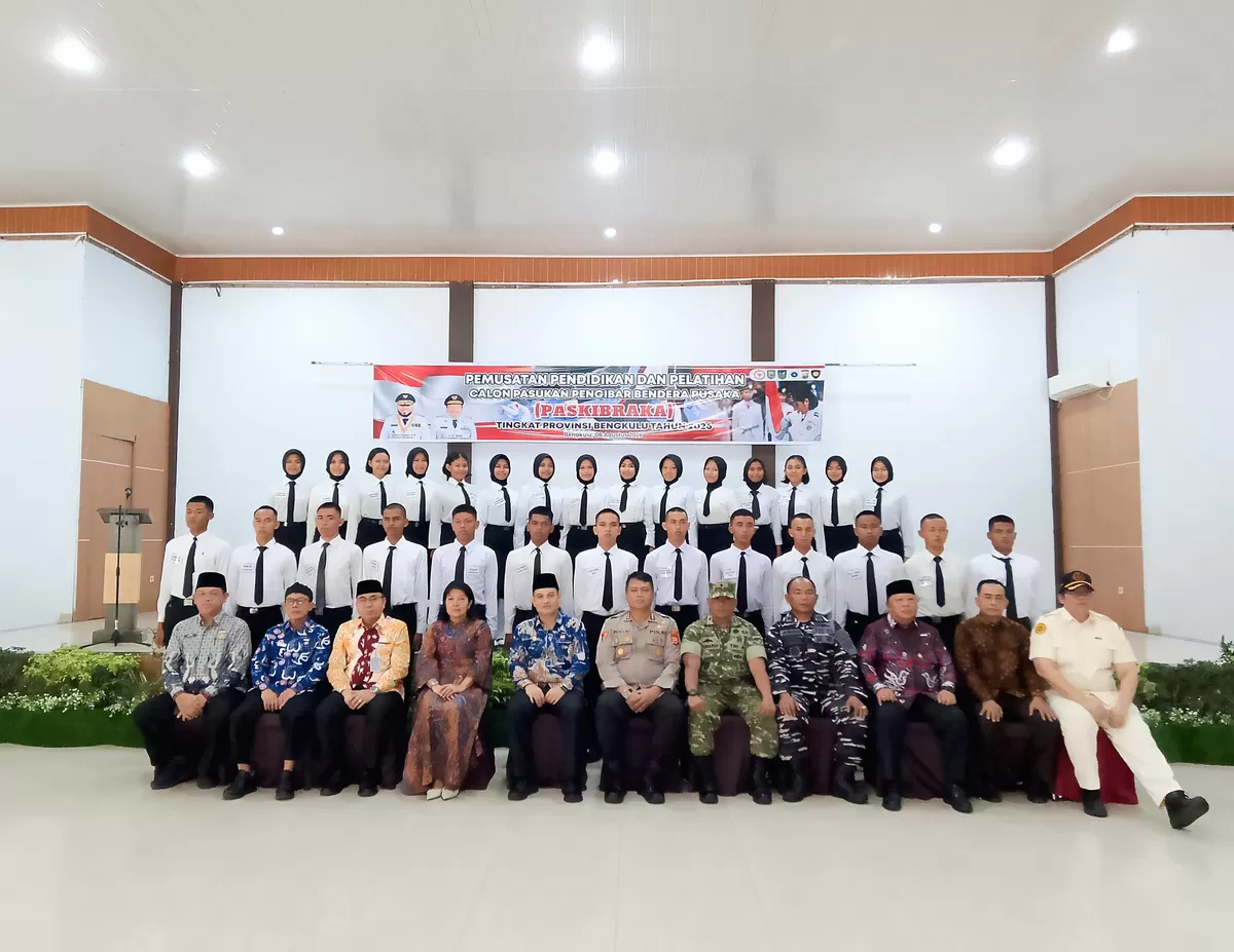 Sejda Bengkulu, Herwan Antoni secarq resmi membuka Diklat calon paskibraka tahub 2026.(Foto/Ist)