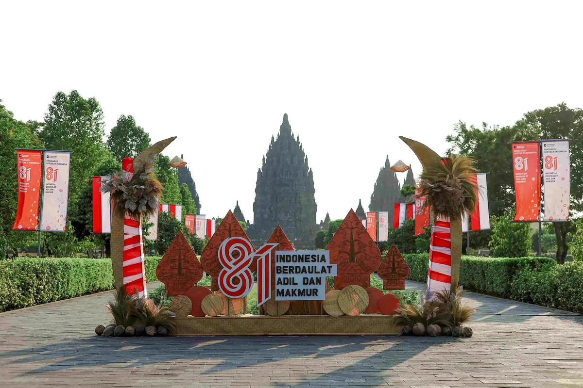 Candi Prambanan semarakkan HUT RI ke 81 dok. Humas IDM