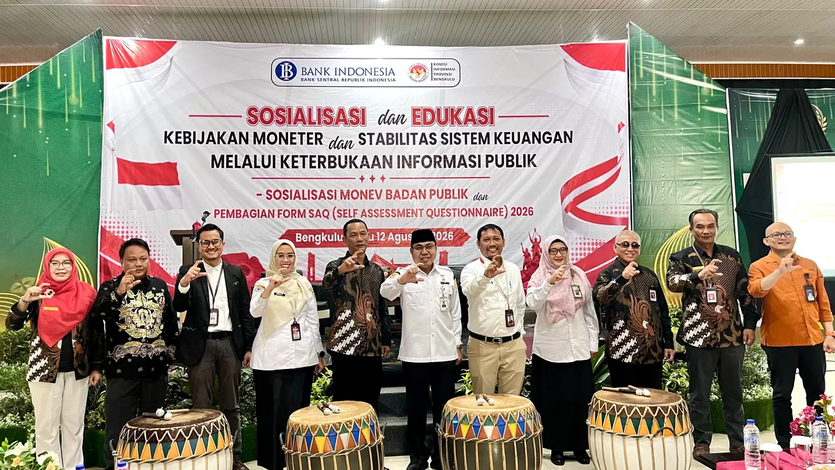 Komisi Informaai Bengkulu gelar sosiallisasi dan monev badan layanan publik 2026 di Bengkulu.(Foto/Ist)