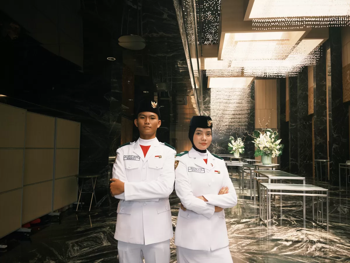Dua putra pitri terbaik Bengkulu terpilih menjadi pasukan pengibar bendera pusaka di Istana negara pada HUT RI ke-81 Tahun 2026.(Foto/Ist(