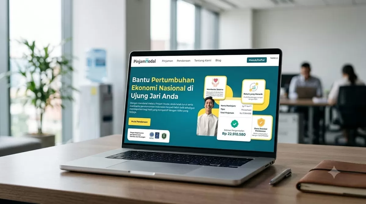 ​"Tampilan situs web layanan pendanaan digital Pinjam Modal milik PT Finansial Integrasi Teknologi.  (Ist)