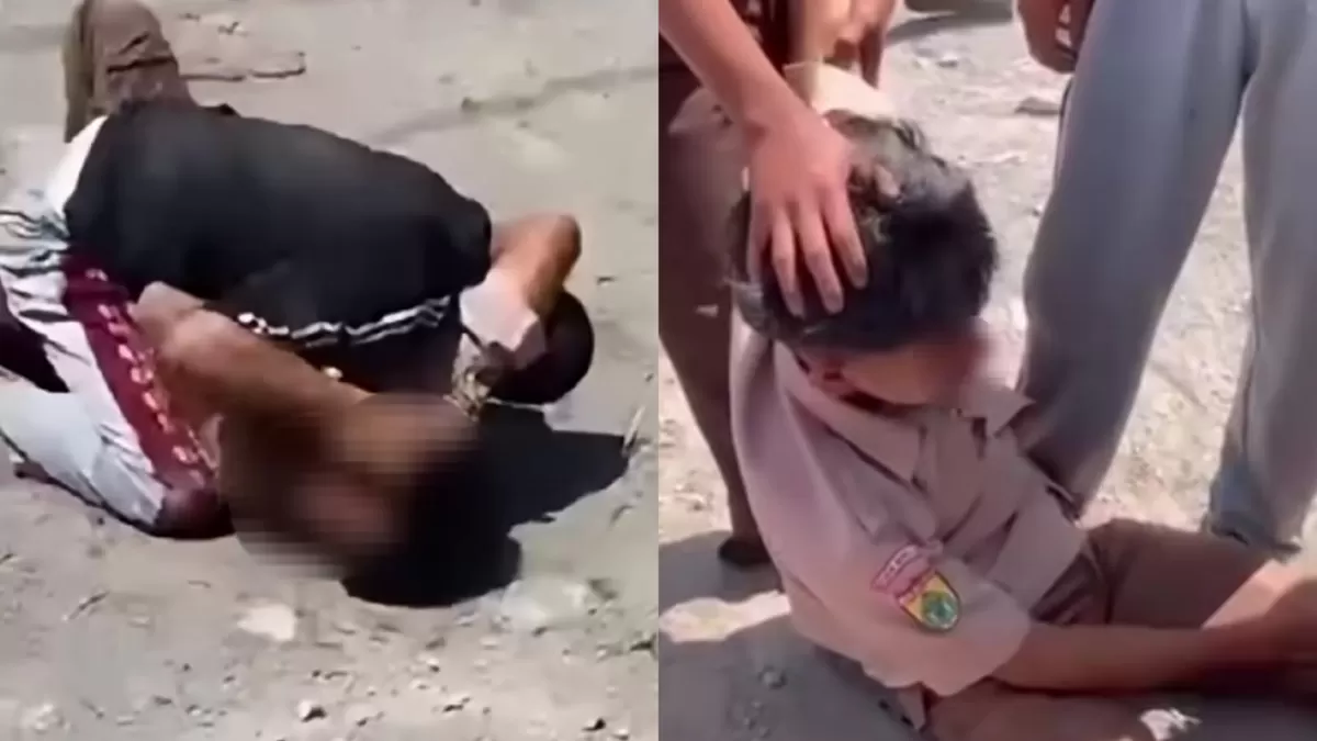 Penetapan dua tersangka dalam video viral dugaan pengeroyokan pelajar di Bener Meriah, Aceh. (Instagram/etnisgayo)