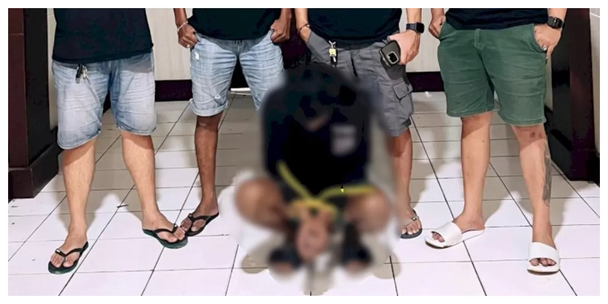 Terduga pelaku pencurian sparepart mesin mobil diamankan di Mapolresta Kupang Kota bersama sejumlah barang bukti hasil sitaan dari pengepul besi tua. (Foto TBN Polresta Kupang Kota)