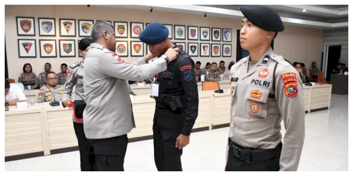 Suasana Latpraops Semana Santa Turangga 2026 di Rupatama Mapolda NTT, diikuti pejabat utama dan personel sebagai persiapan pengamanan perayaan Paskah di wilayah NTT. (Foto TBN Polda NTT)