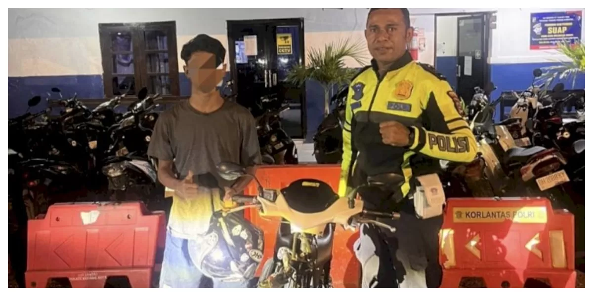 Personel Satlantas Polresta Kupang Kota mengamankan sepeda motor pelaku balap liar saat patroli malam minggu di sejumlah ruas jalan Kota Kupang. (Foto TBN Polresta Kupang Kota)
