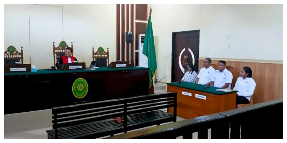 Sidang praperadilan di Pengadilan Negeri Larantuka berakhir dengan putusan menolak seluruh permohonan pemohon terhadap penyidik Polres Flores Timur. (Foto/ TBN Polres Flores Timur)
