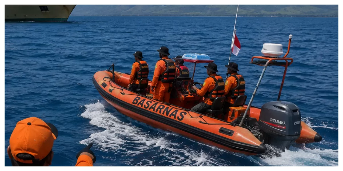 Gabungan menyisir Perairan Pulau Pemana, Kabupaten Sikka, menggunakan RIB pada hari pertama pencarian penumpang KM Lambelu yang diduga terjun ke laut.  (Foto/ ilustrasi)