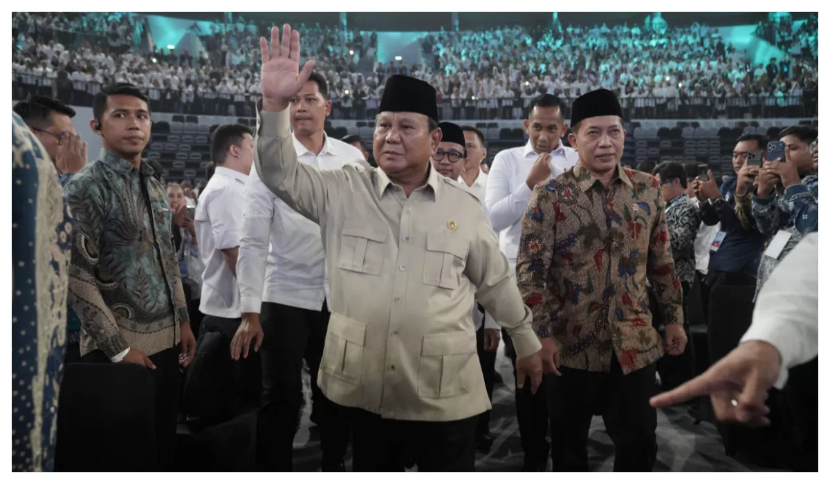 Presiden Prabowo Subianto menghadiri Puncak Peringatan Hari Koperasi Nasional ke-79 di Indonesia Arena, Jakarta, Minggu, 12 Juli 2026. (Foto Badan Komunikasi Pemerintah (Bakom) RI)
