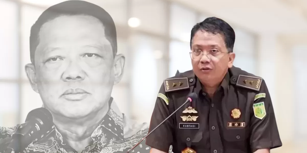 Kuntadi diusulkan menjadi calon Jaksa Agung Muda Tindak Pidana Khusus menggantikan Febrie Adriansyah. Foto latar menampilkan sosok Febrie Adriansyah. (Foto Ist)