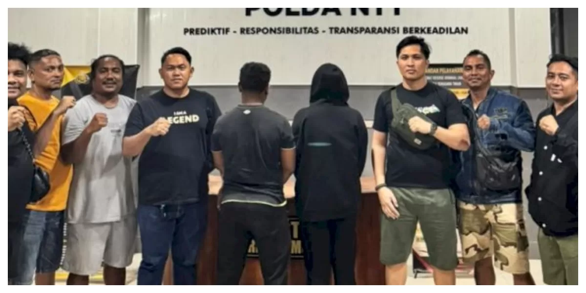 Tim gabungan Polda NTT dan Polres Belu mengamankan dua terduga pelaku kasus penemuan mayat bayi di sebuah rumah kos kawasan Kelapa Lima, Kota Kupang. (Foto TBN Polda NTT)