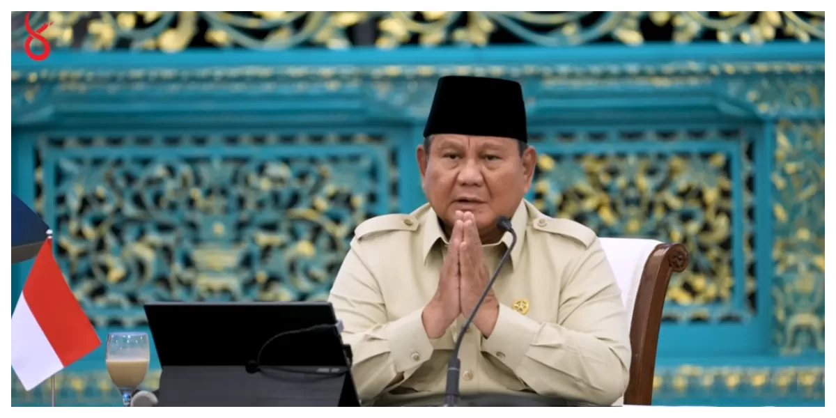 Presiden Prabowo Subianto menyampaikan pandangan mengenai politik luar negeri Indonesia dalam pertemuan bersama pengusaha Kadin Pusat dan Daerah di Jakarta. (Foto tangkapan layar Youtube @Sekretariat Presiden)
