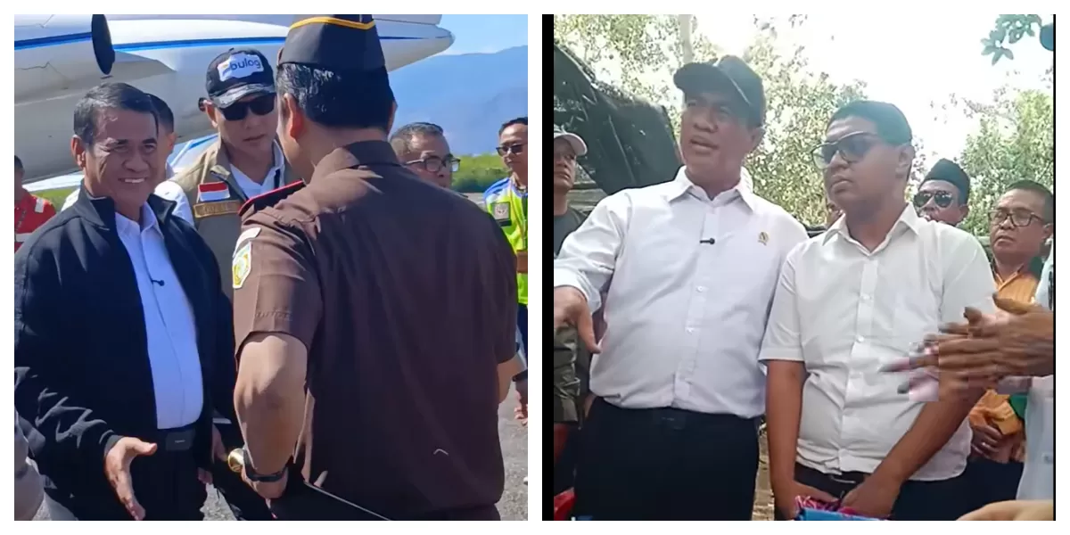 Menteri Pertanian Andi Amran Sulaiman tiba di Alor, NTT, lalu meninjau lokasi distribusi pangan menyusul laporan tingginya harga beras pedalaman. (Foto NET)