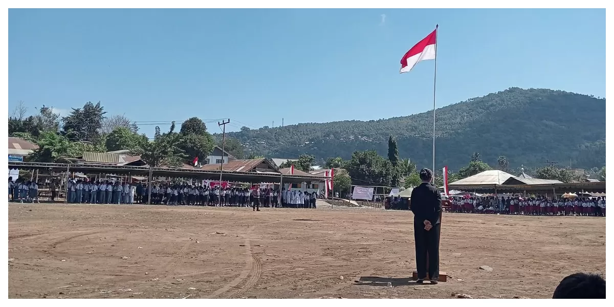 Warga dari berbagai desa di Kecamatan Witihama mengikuti perayaan HUT RI ke-81 yang berlangsung meriah dengan dukungan masyarakat secara bersama. (Foto/ ist)
