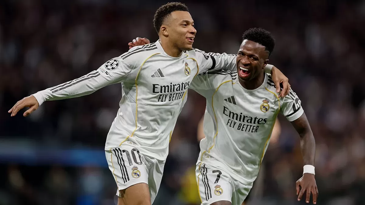Kylian Mbappe dan Vini Jr cetak gol ke gawang Monaco di matchday 7 Liga Champions. ( Antonio Villalba, Helios de la Rubia y David S. Bustamante)