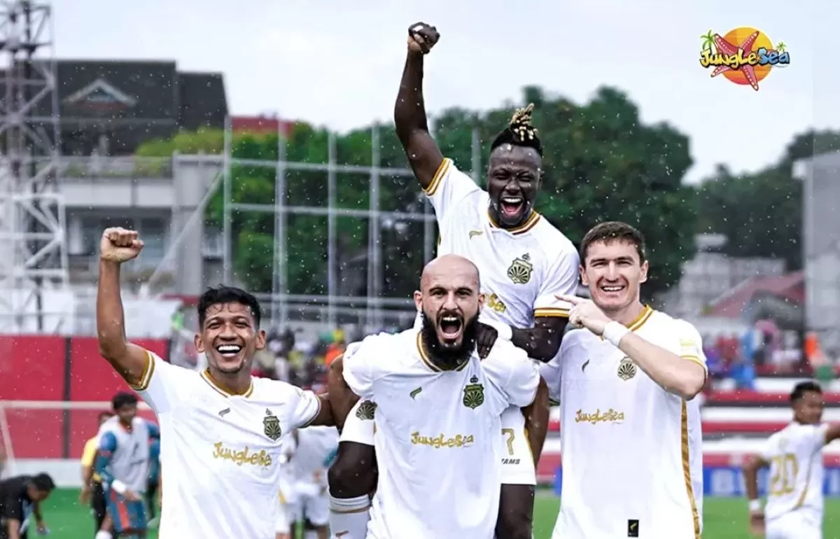 Selebrasi gol Bhayangkara FC ke gawang Malut United FC (@bhayangkarafc)