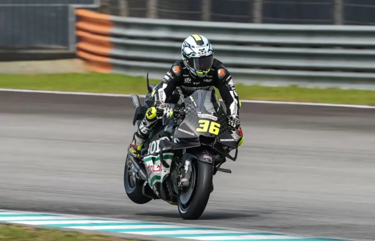 Pembalap Honda Joan Mir saat menjalan Tes Sepang 2026 (Honda)