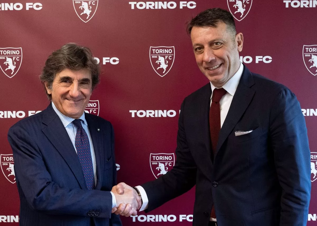 Presiden Torino Urbano Cairo dan Roberto D'Aversa (kanan) (@TorinoFC_1906)