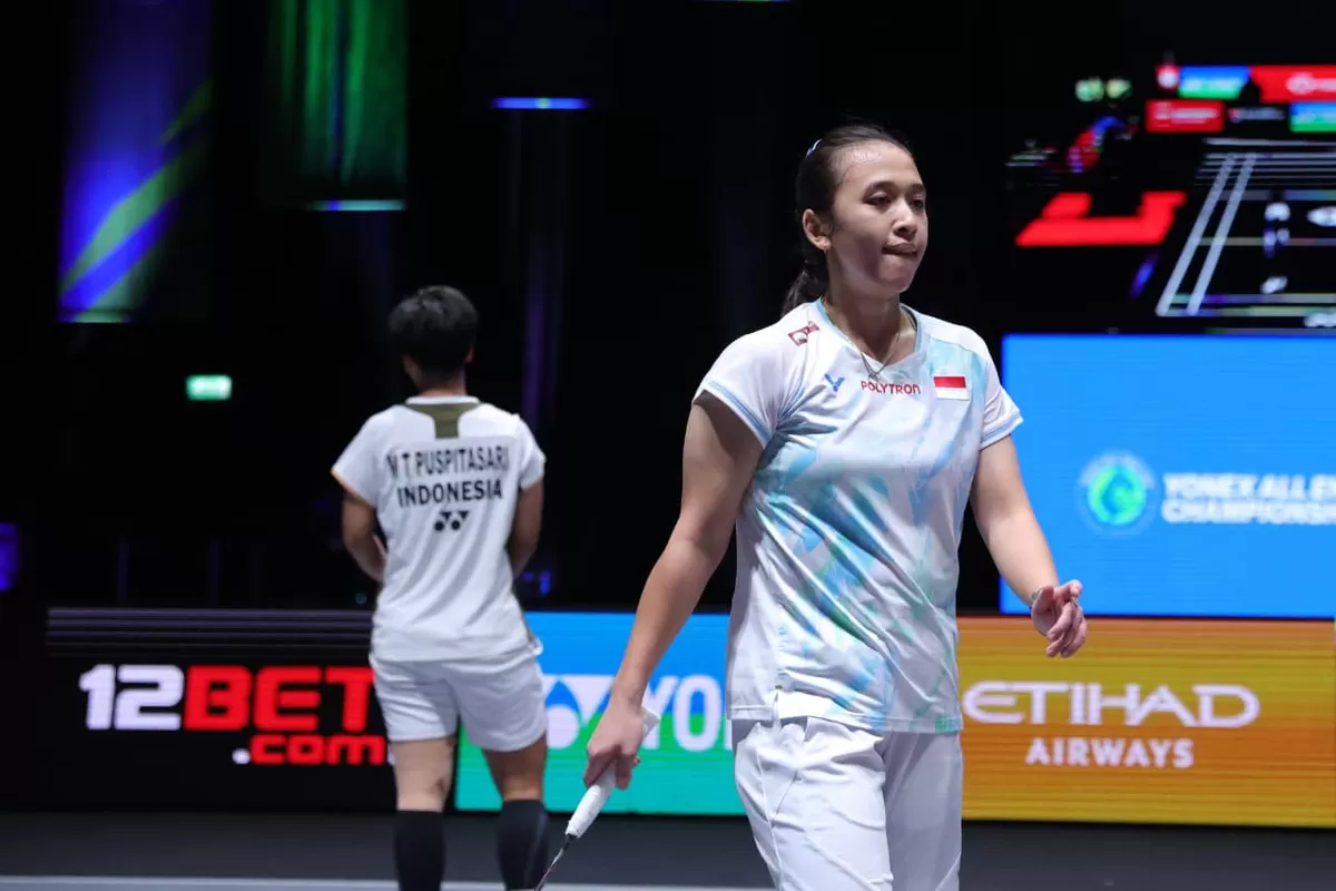 Permainan agresif lawan diakui ganda putri Indonesia, Febriana Dwipuji Kusuma/Meilysa Trias Puspitasari menjadi faktor kekalahan mereka di babak perempat final All England 2026, Jumat, 6 Maret 2026.  (PBSI)