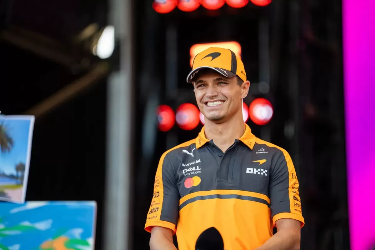 Lando Norris, 26 tahun, menjadi juara dunia F1 untuk pertama kalinya musim lalu. (Shutterstock Editorial)