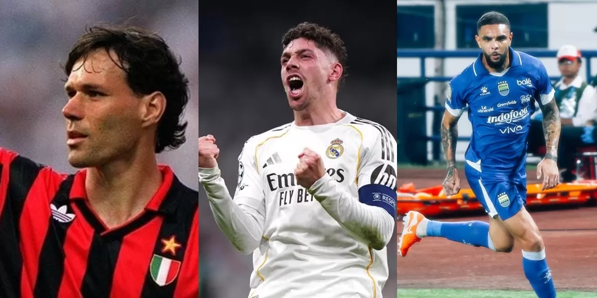 Pencetak hattrick Liga Champions: Marco Van Basten, Federico Valverde, Layvin Kurzawa (UEFA, Persib)