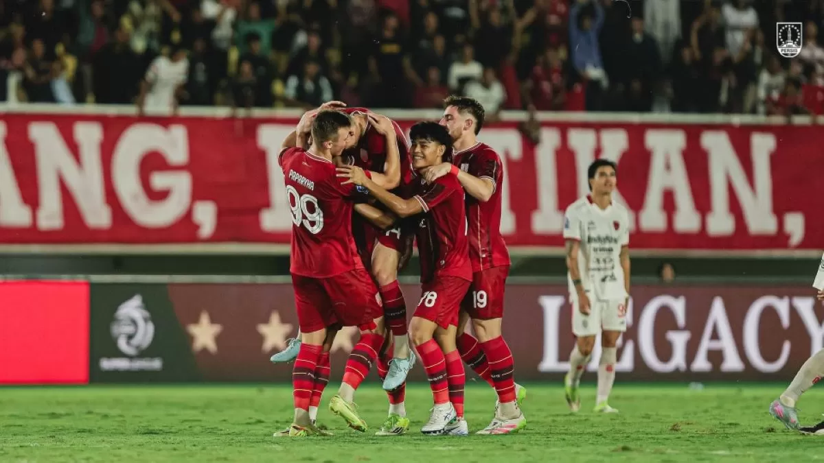 Selebrasi gol Persis usai tundukkan Bali United FC 3-0 di pekan ke-25 Super League 2025/26 (Persis Solo)