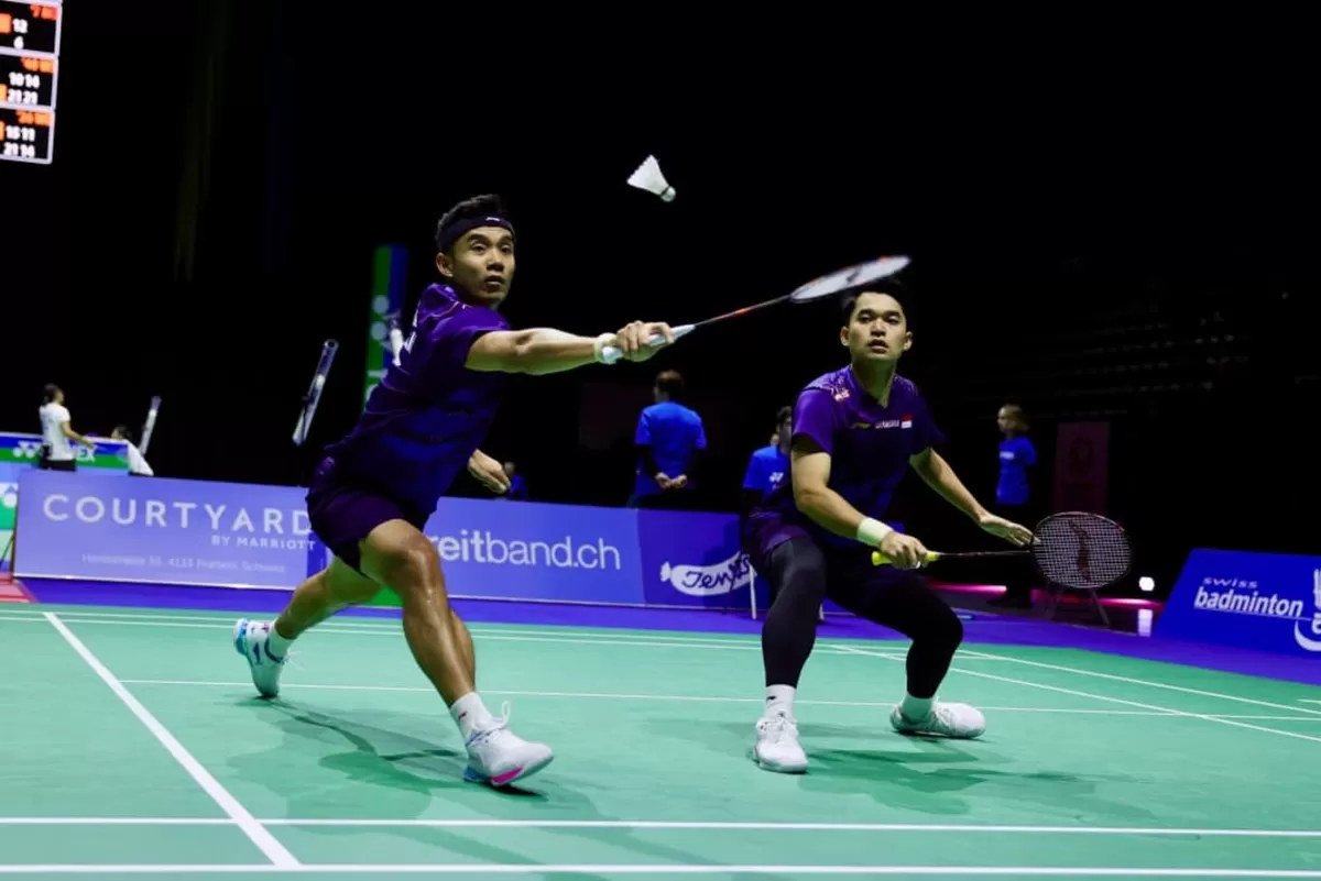 Pasangan Leo Rolly Carnando/Bagas Maulana  tidak mampu menjaga asa ganda putra Indonesia di Swiss Open 2026. Kandas di babak kedua, habis sudah wakil Indonesia di sektor ini.  (PBSI)