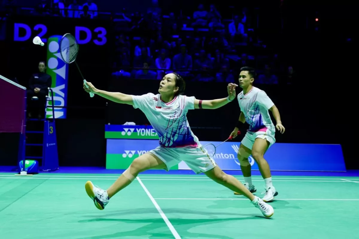 Menang derby Indonesia, pasangan Amri Syahnawi/Nita Violina Marwah kini menjadi satu-satunya harapan ganda campuran Indonesia di Swiss Open 2026. Mereka sukses menembus semifinal. (PBSI)