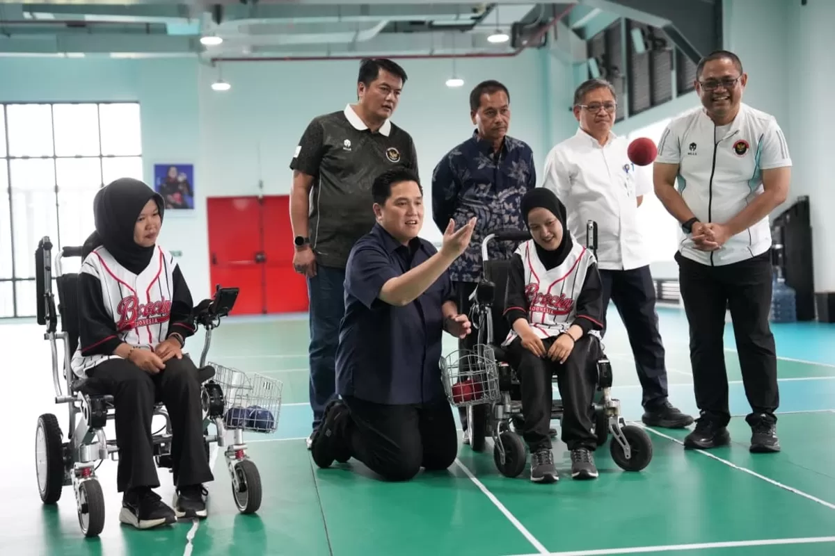 Menpora Erick Thohir saat mengunjungi Pusat Pelatihan NPC Indonesia di Karang Anyar, Solo beberapa waktu lalu.  (KEMENPORA)