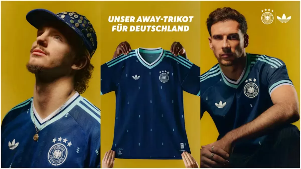 Jersei tandang baru Jerman untuk Piala Dunia 2026. (DFB)