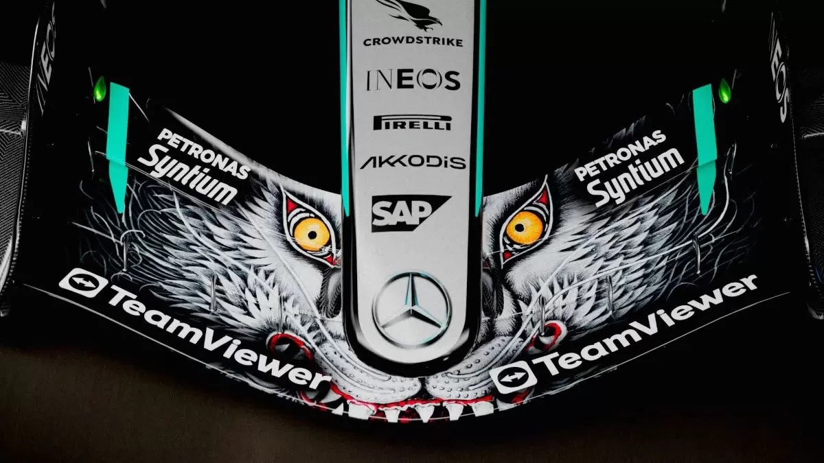 Render livery khusus mobil Mercedes F1 di Grand Prix Jepang. (Mercedes F1)