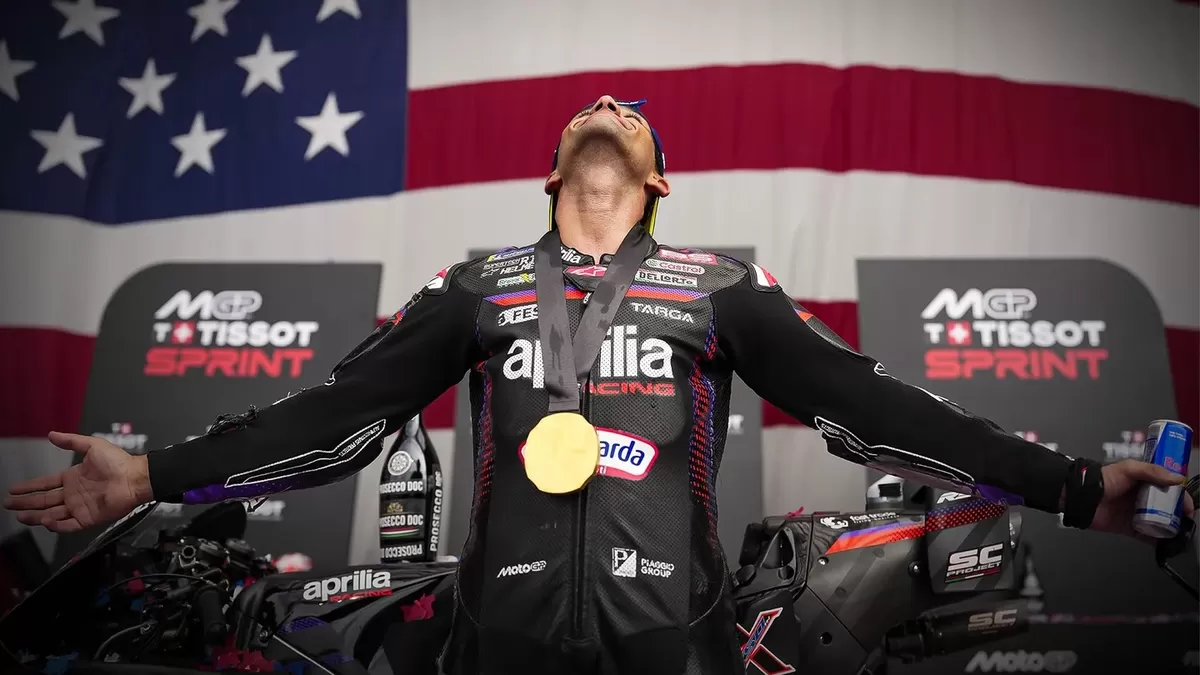 Jorge Martin (Aprilia) menangkan sprint race GP Amerika di COTA, Austin, Texas. (MotoGP)