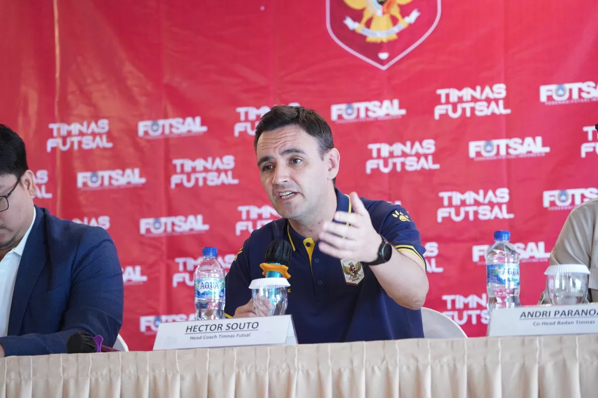 Pelatih kepala Timnas Futsal Indonesia, Hector Souto, menegaskan Piala AFF Futsal 2026 di Thailand, 5-11 April mendatang akan dimanfaatkan sebagai momentum membangun generasi baru skuad Garuda. (PFI)