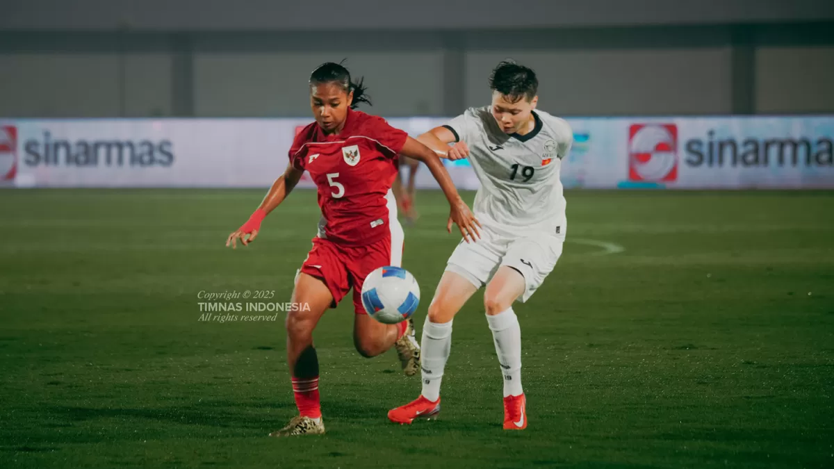 Timnas putri Indonesia saat tampil melawan Kirgistan di kualifikasi Piala Asia 2026 beberapa waktu lalu.  (PSSI)