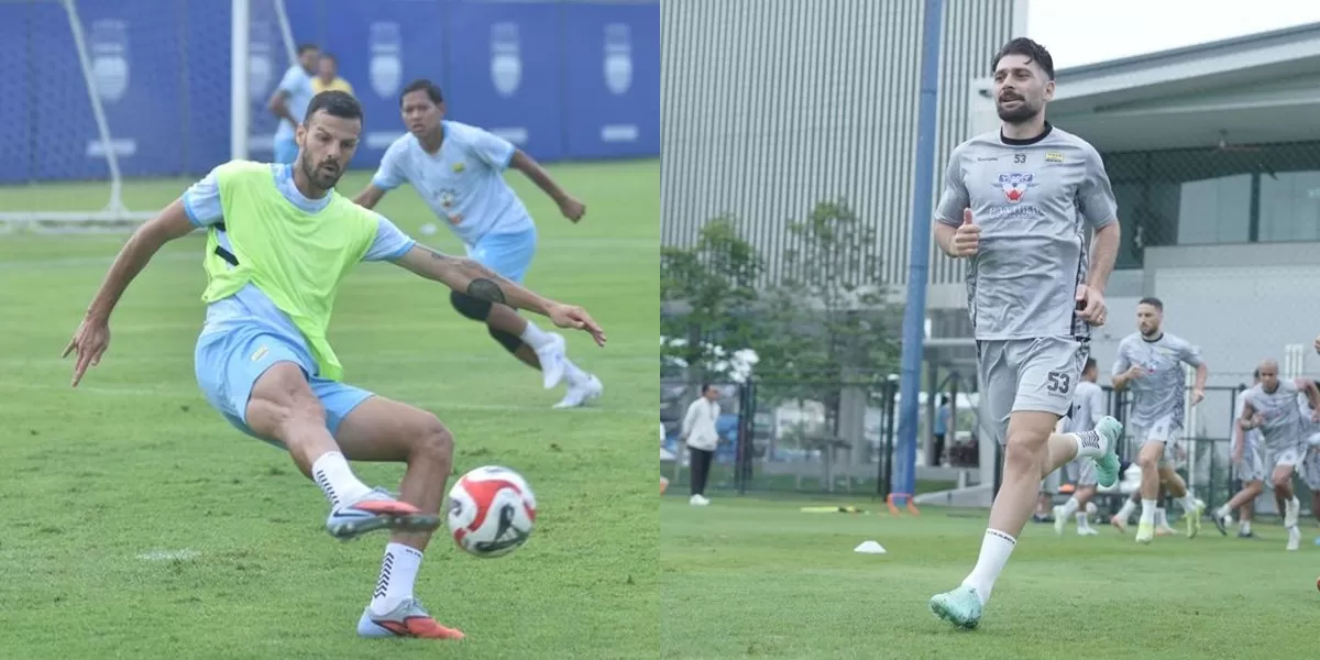 Patricio Matricardi dan Frans Putros (kanan) (Persib)
