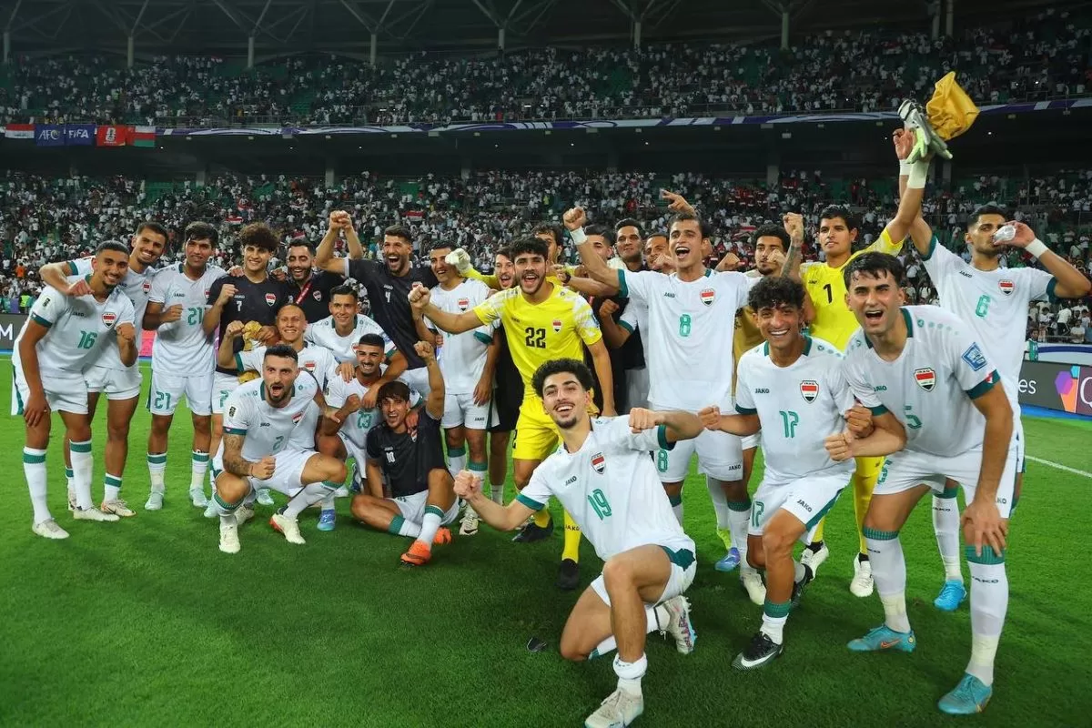 Skuat Timnas Irak akan berjuang melawan Bolivia di babak play off Piala Dunia 2026. (@IraqNT_EN)