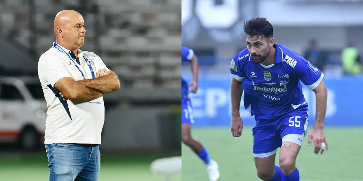 Pelatih Persib Bojan Hodak dan Frans Putros (kanan). (Persib)