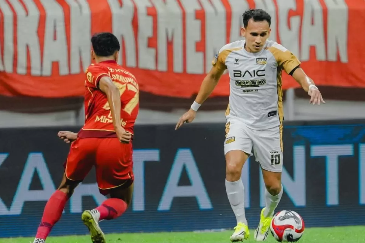 Dewa United Banten FC saat menahan imbang Persija 1-1. (@dewaunitedfc)