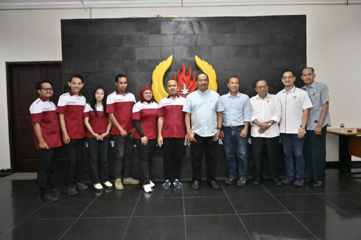 Ketua KONI Jatim, Mohammad Nabil beserta jajaran pengurus menerima kunjungan pengurus ORADO Jatim.