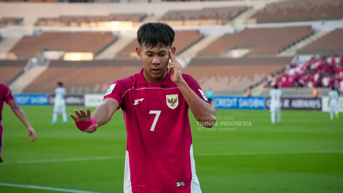 Pemain Timnas U-17 Zahaby Gholy saat tampil di Piala Asia U-17 tahun lalu di Saudi Arabia.  (PSSI)