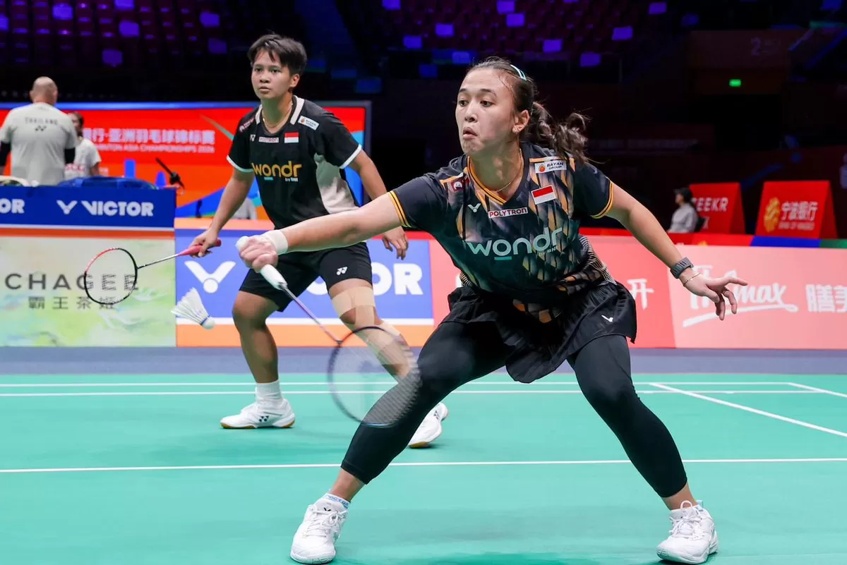 Pasangan ganda putri Indonesia, Febriana Dwipuji Kusuma/Meilysa Trias Puspitasari langsung tak berdaya di babak pertama Badminton Asia Championship 2026, Rabu, 8 April 2026. (PBSI)
