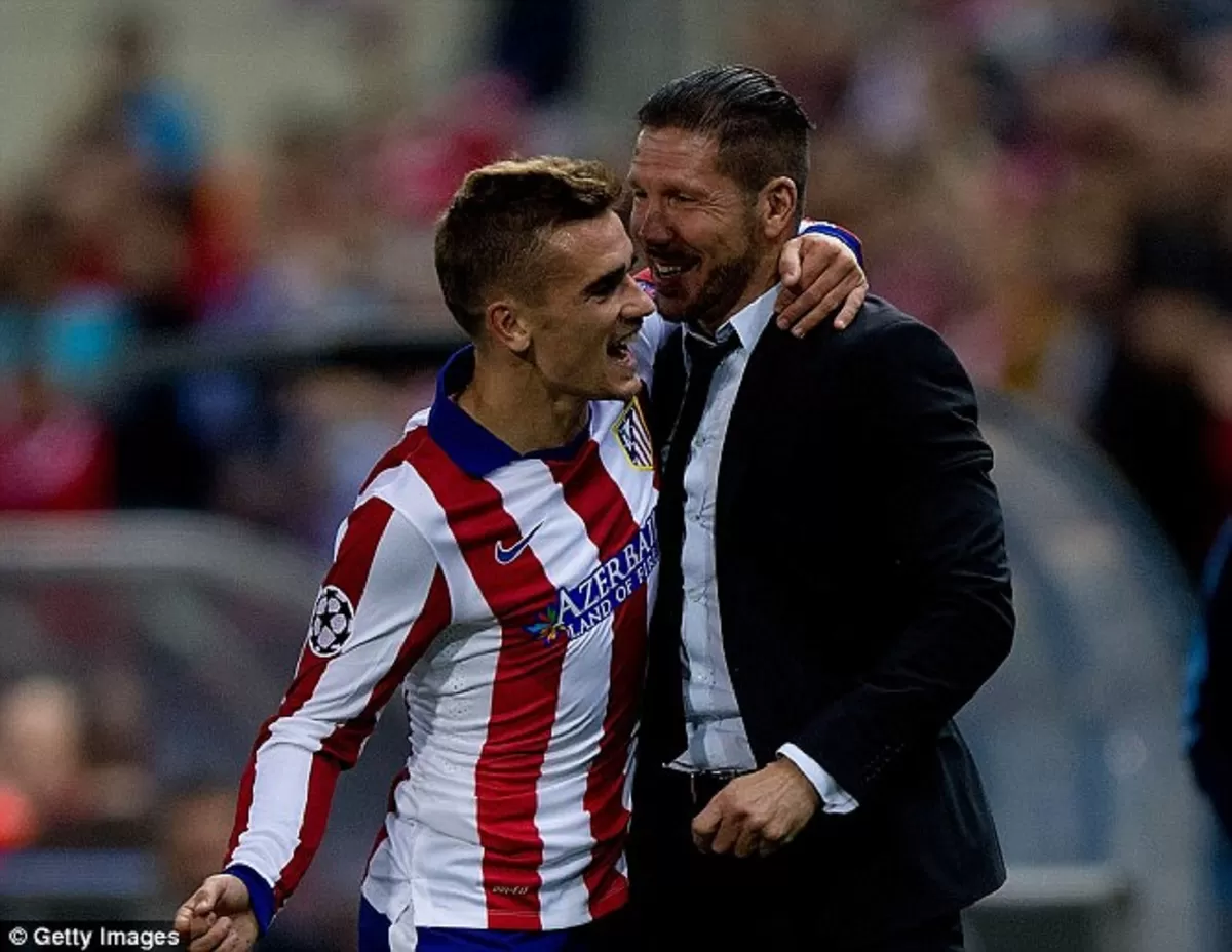 Antoine Griezmann dan pelatih Diego Simeone memiliki hubungan emosional di Atletico Madrid.